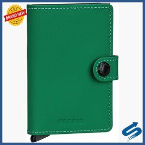 Compact RFID Blocking Leather Card Holder with Aluminium Protector